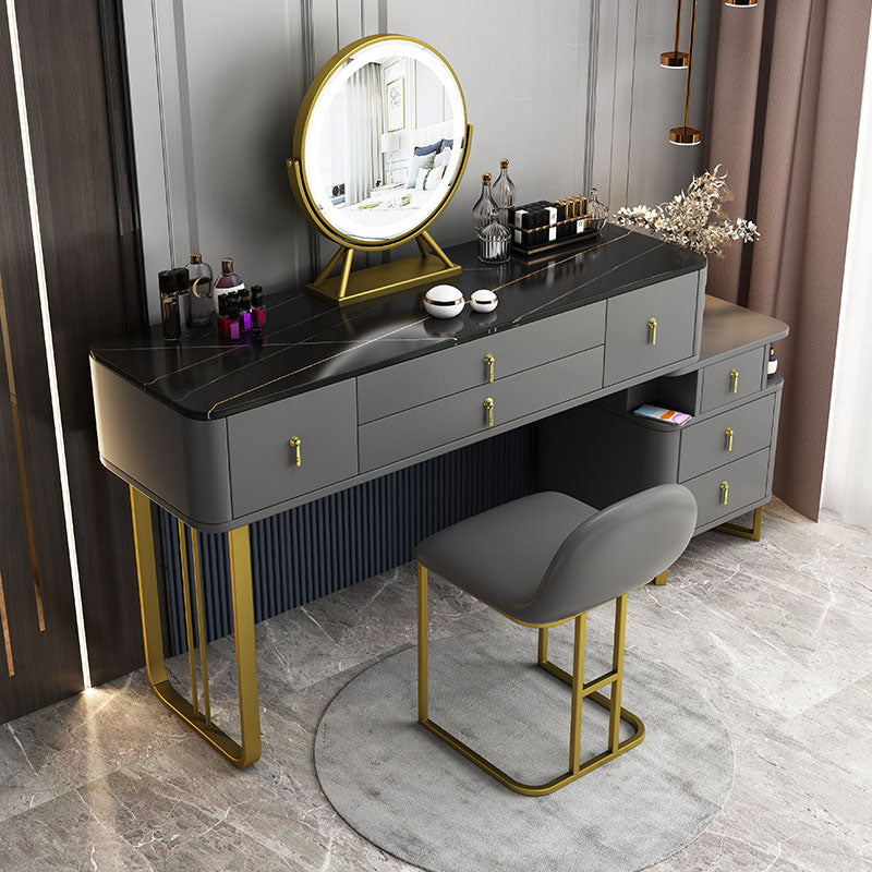 Dennenhout 7 laden dressoir met stenen top make-up ijdelheid voor bedroon