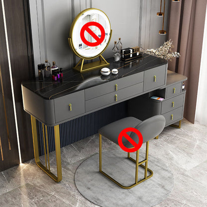 Dennenhout 7 laden dressoir met stenen top make-up ijdelheid voor bedroon