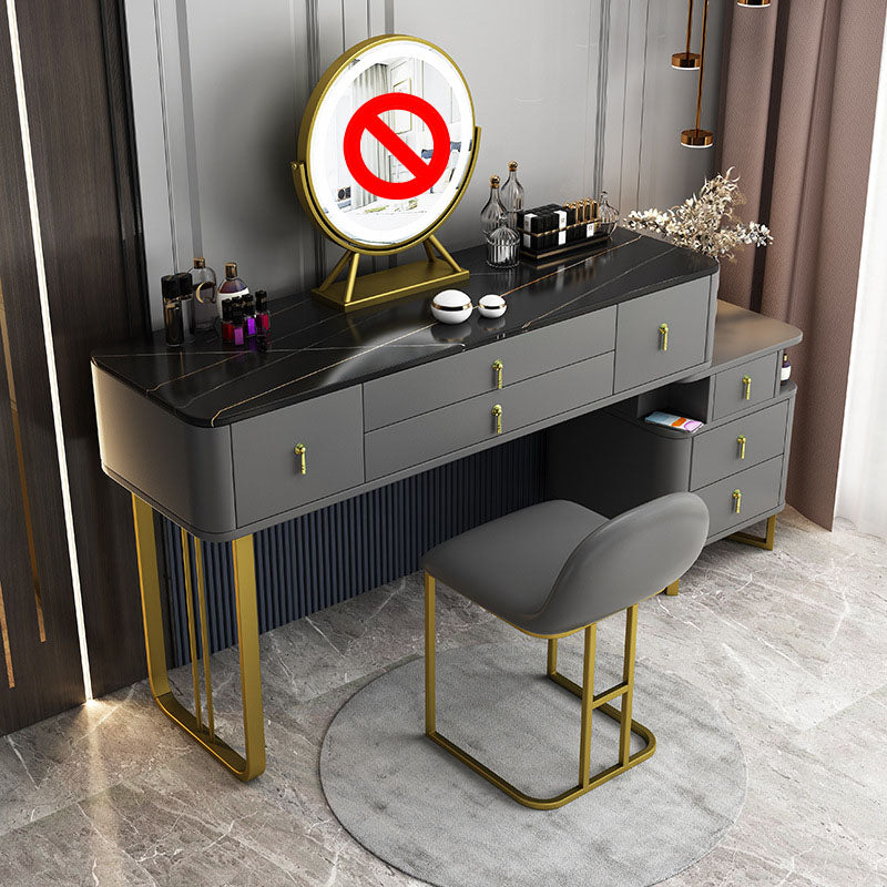 Dennenhout 7 laden dressoir met stenen top make-up ijdelheid voor bedroon