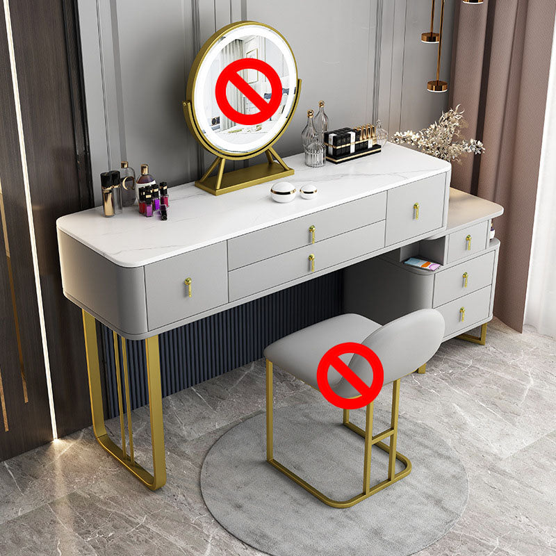 Dennenhout 7 laden dressoir met stenen top make-up ijdelheid voor bedroon