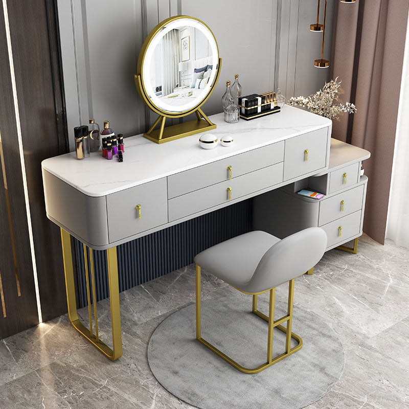 Dennenhout 7 laden dressoir met stenen top make-up ijdelheid voor bedroon