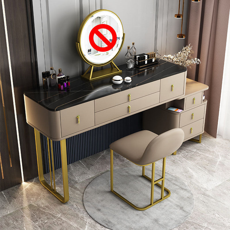 Dennenhout 7 laden dressoir met stenen top make-up ijdelheid voor bedroon