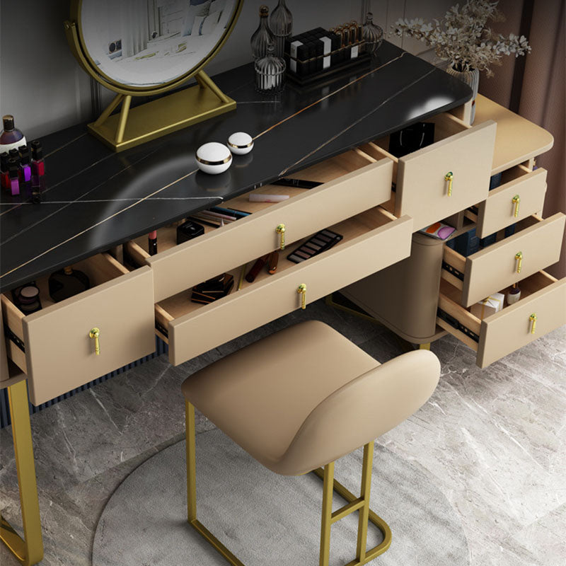 Dennenhout 7 laden dressoir met stenen top make-up ijdelheid voor bedroon