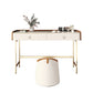 Luxurious tocador de tocador 2 cajones de almacenamiento con base de oro en blanco