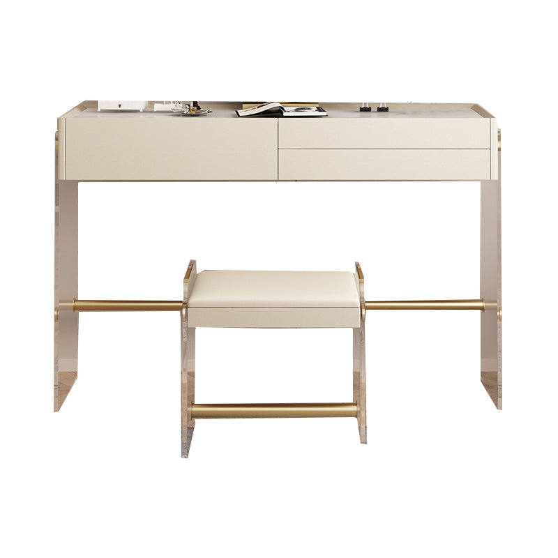 Vanity di trucco largo 15,74 "con 3 cassetti di stoccaggio Brive White Dresser