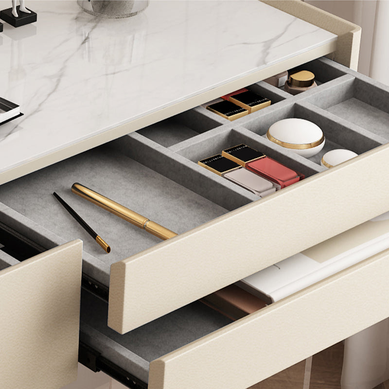 Vanity di trucco largo 15,74 "con 3 cassetti di stoccaggio Brive White Dresser