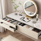Vanity di trucco largo 15,74 "con 3 cassetti di stoccaggio Brive White Dresser