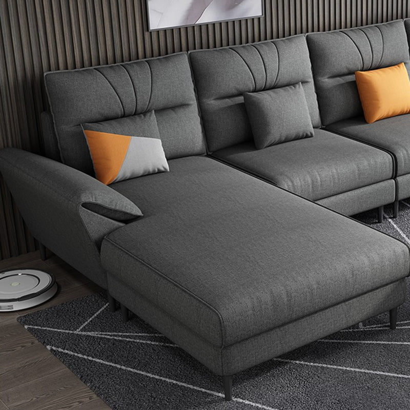 Contemporary Stationary Fabric Living Room Pillow Top Arm Cushions Seating