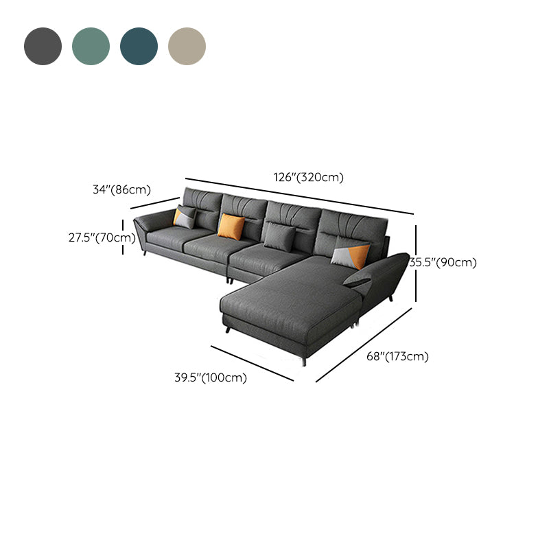 Contemporary Stationary Fabric Living Room Pillow Top Arm Cushions Seating