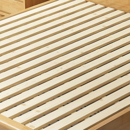 41,33 "hoher zeitgenössischer, rechteckiger Holzbett mit rechteckigem Kopfteil