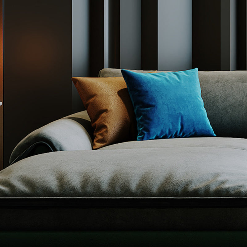 Contemporary Stationary Fabric Living Room Flared Arm Pillows Seating Clearhalo 'furn' 'furn_sectionals' 'Furniture' 'Living Room Furniture' 'Sectionals' 6201724