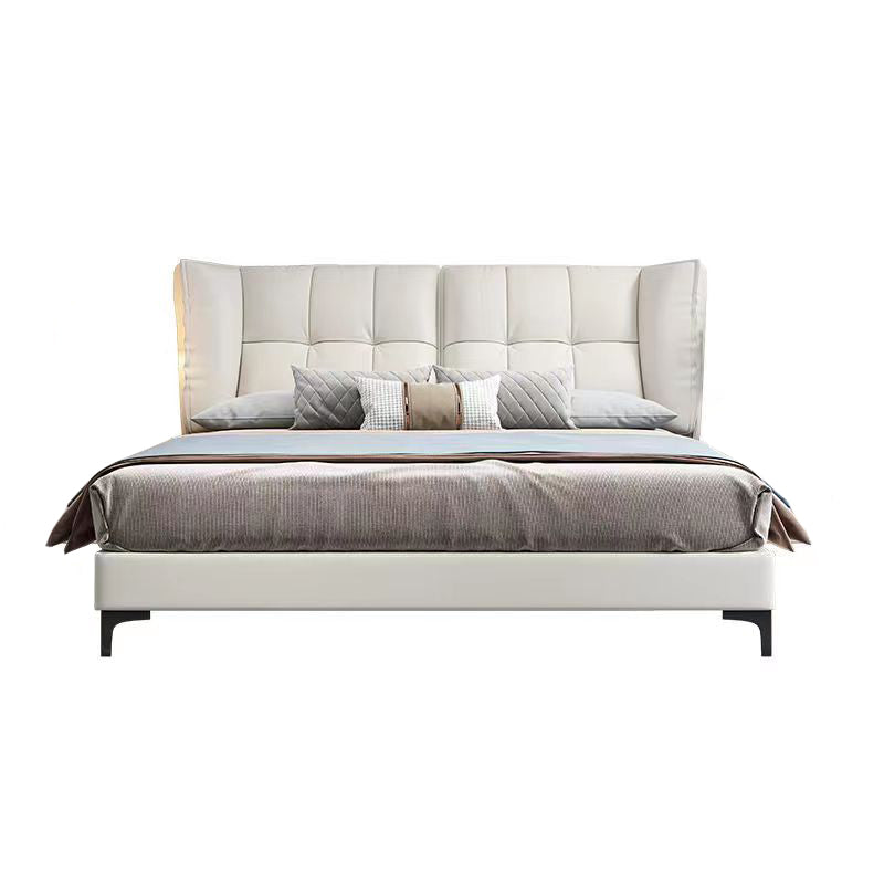 Letto moderno a legna da letto standard con testiera imbottita