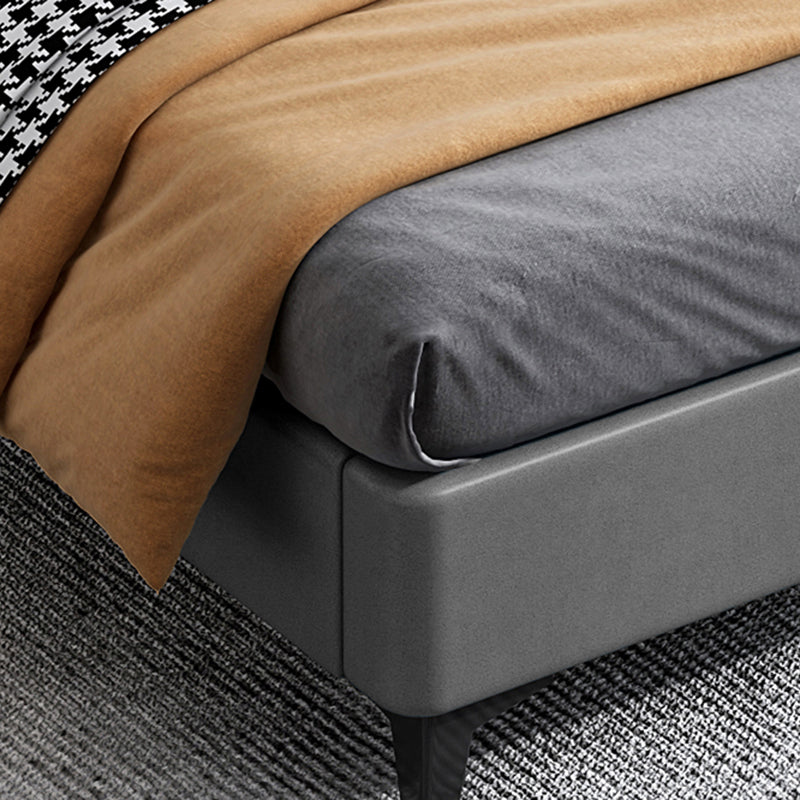 Contemporary 11.02 " Tall Wooden Frame Platform Bed for Bedroom Clearhalo 'Bedroom Furniture' 'Beds' 'furn' 'furn_beds' 'Furniture' 6201775