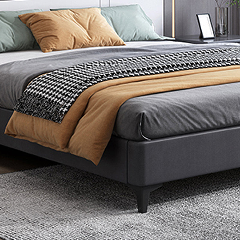 Contemporary 11.02 " Tall Wooden Frame Platform Bed for Bedroom Clearhalo 'Bedroom Furniture' 'Beds' 'furn' 'furn_beds' 'Furniture' 6201778