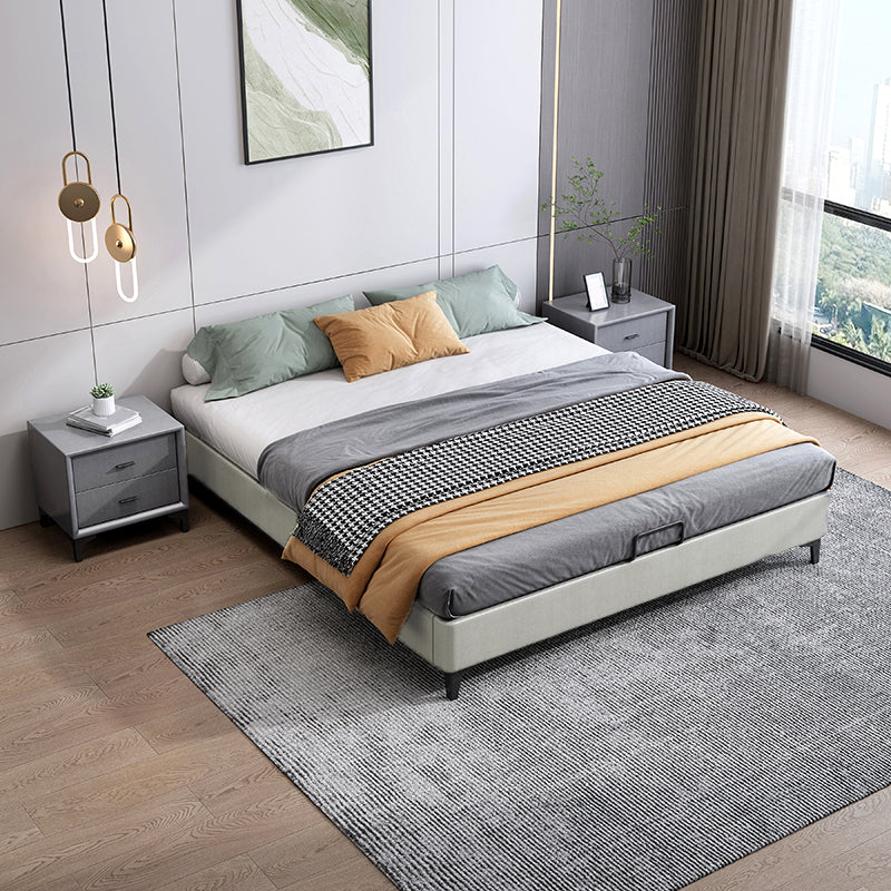 Contemporary 11.02 " Tall Wooden Frame Platform Bed for Bedroom Clearhalo 'Bedroom Furniture' 'Beds' 'furn' 'furn_beds' 'Furniture' 6201779