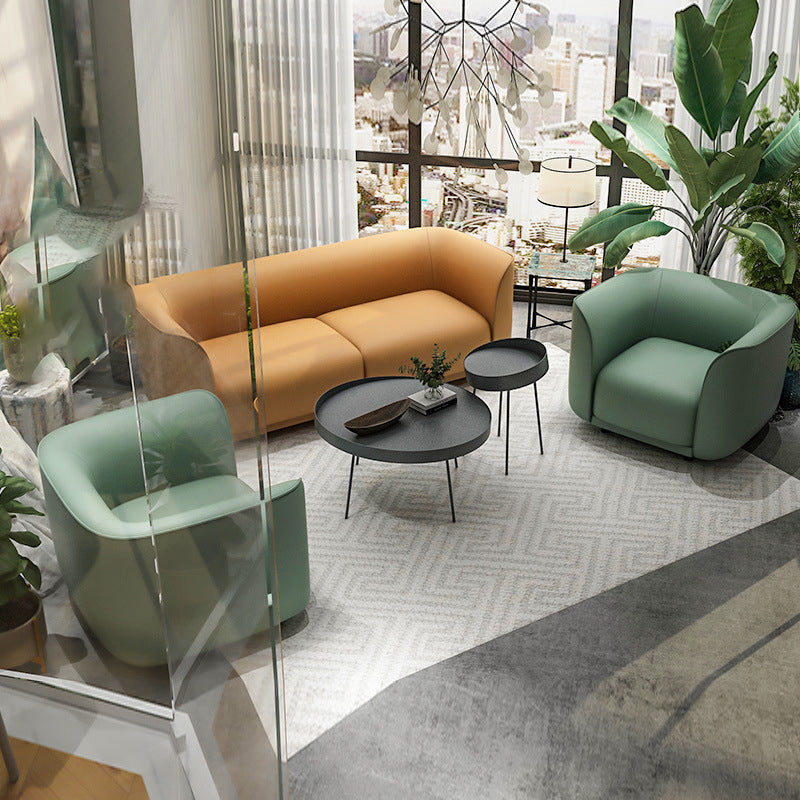 Kunstledertuxedo Armsofa zeitgenössischer, enger Rückenstandard -Sofa