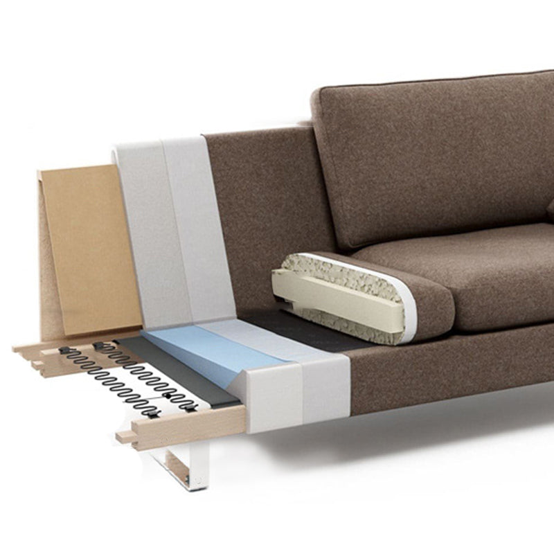 Kunstledertuxedo Armsofa zeitgenössischer, enger Rückenstandard -Sofa