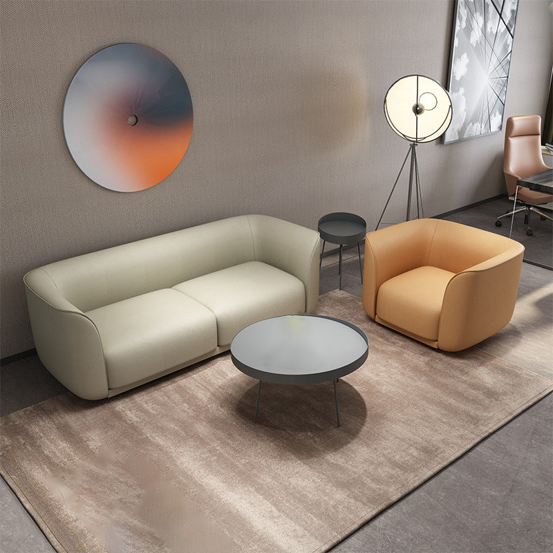 Kunstledertuxedo Armsofa zeitgenössischer, enger Rückenstandard -Sofa