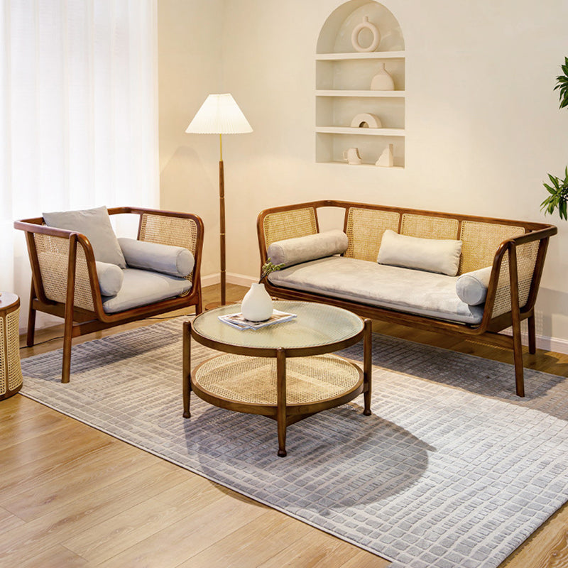 Mid-century Modern Flared Arms Accent Chair Solid Wood Armchair Clearhalo 'Accent Chairs' 'accent_chairs' 'Chairs & Seating' 'furn' 'furn_accent_chairs' 'Furniture' 'Living Room Furniture' 6201845