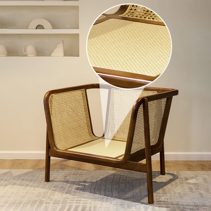 Mid-century Modern Flared Arms Accent Chair Solid Wood Armchair Clearhalo 'Accent Chairs' 'accent_chairs' 'Chairs & Seating' 'furn' 'furn_accent_chairs' 'Furniture' 'Living Room Furniture' 6201850