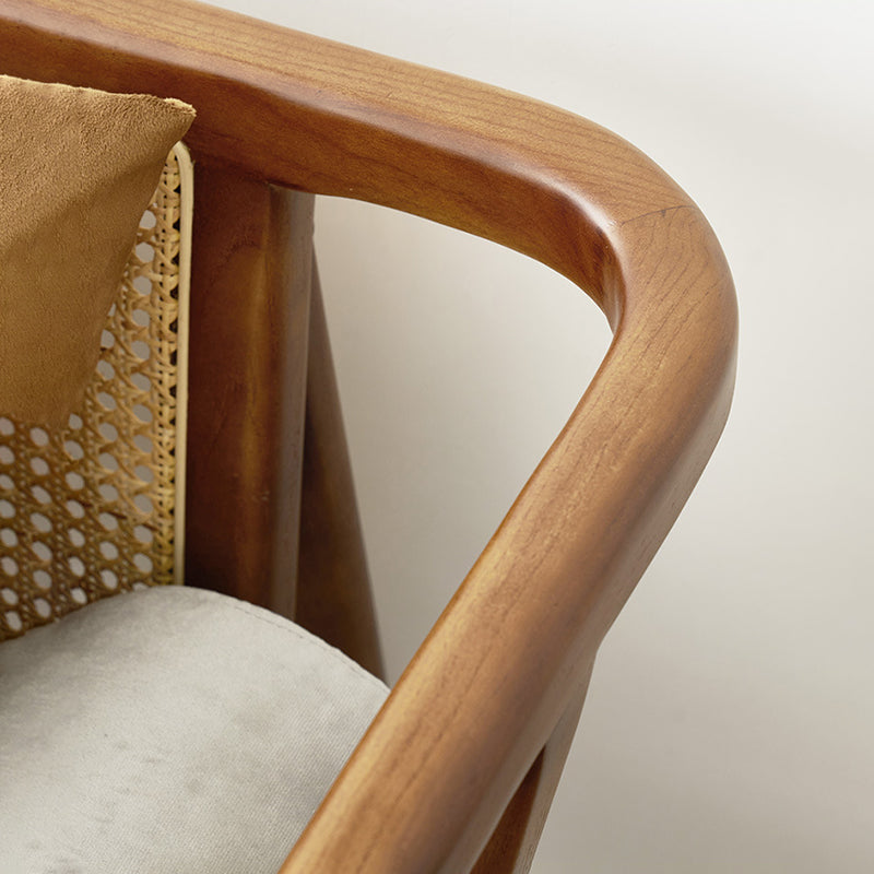 Mid-century Modern Flared Arms Accent Chair Solid Wood Armchair Clearhalo 'Accent Chairs' 'accent_chairs' 'Chairs & Seating' 'furn' 'furn_accent_chairs' 'Furniture' 'Living Room Furniture' 6201853