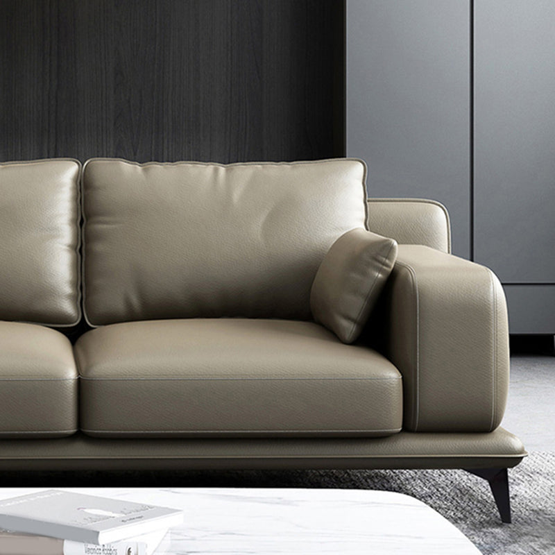 Soggiorno in pelle autentica stazionaria cuscini a braccio di incasso