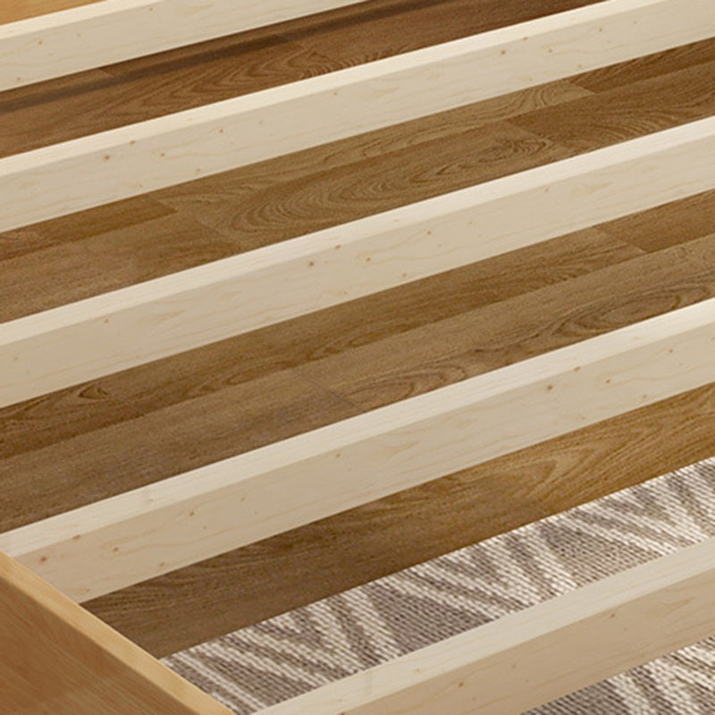 Contemporary 9.45 " Tall Solid Color Wood Platform Bed Frame