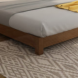 Contemporary 9.45 " Tall Solid Color Wood Platform Bed Frame