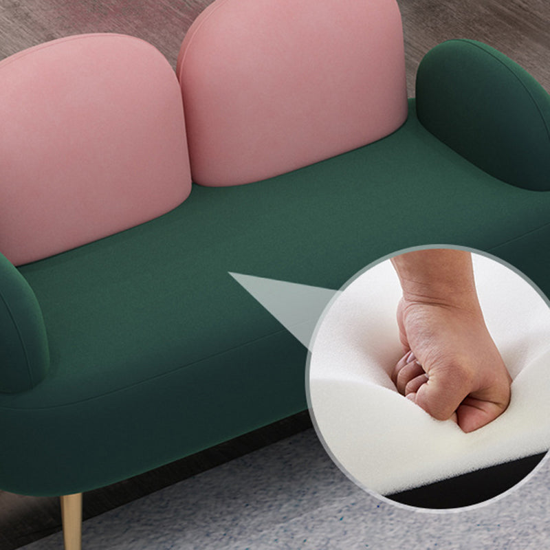 Contemporary Velvet Standard Seating Camel Back Rolled Arm Sofa Clearhalo 'furn' 'furn_sofas' 'Furniture' 'Living Room Furniture' 'Sofa' 'sofas' 6201936