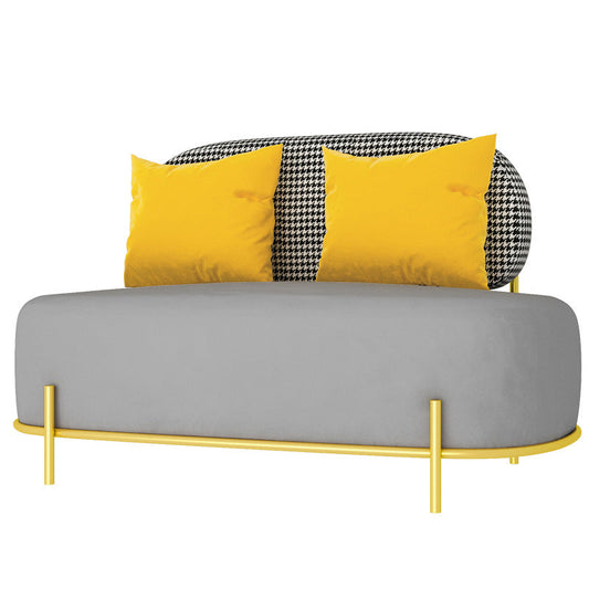 Contemporary Standard Velvet Sofa Armless Tight Back Seating