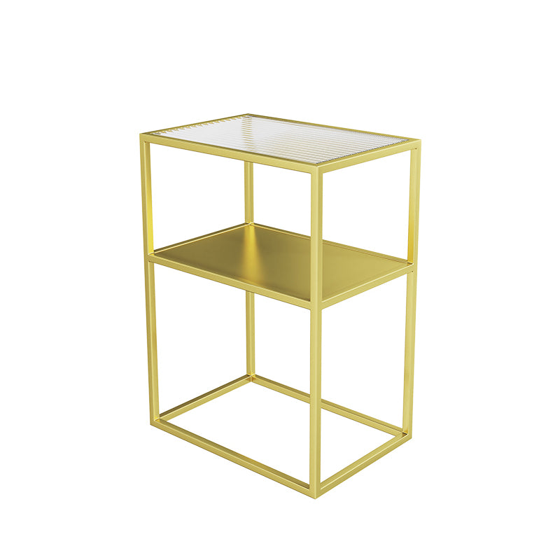 Mesa de deslizamiento del extremo de marco mesa de esquina de doble nivel rectangular con almacenamiento