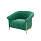 Contemporary Velvet Curved Sofa Armless Tight Back Seating for Living Room