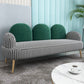 Contemporary Camel Back Standard Sofa Fabric Round Arm Sofa for Bonus Room