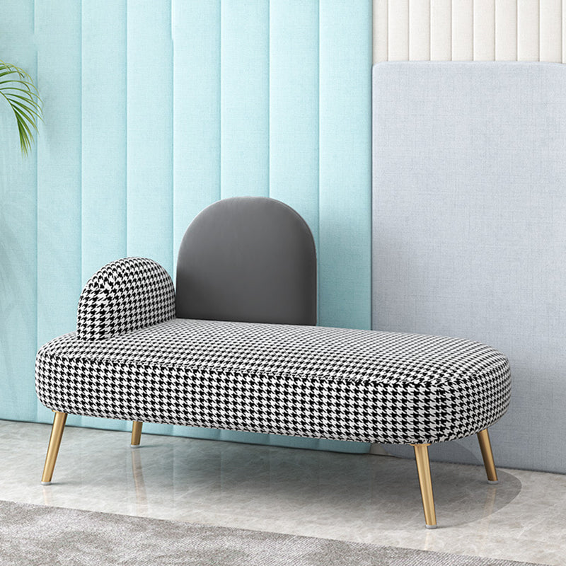 ボーナスルーム用のコンテンポラリーキャメルバック標準ソファ布ラウンドアームソファソファ