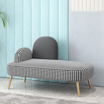 Contemporary Camel Back Standard Sofa Fabric Round Arm Sofa for Bonus Room