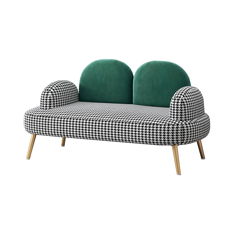 Sofa standard de dos de dos contemporain Tissu rond du bras rond pour la salle bonus