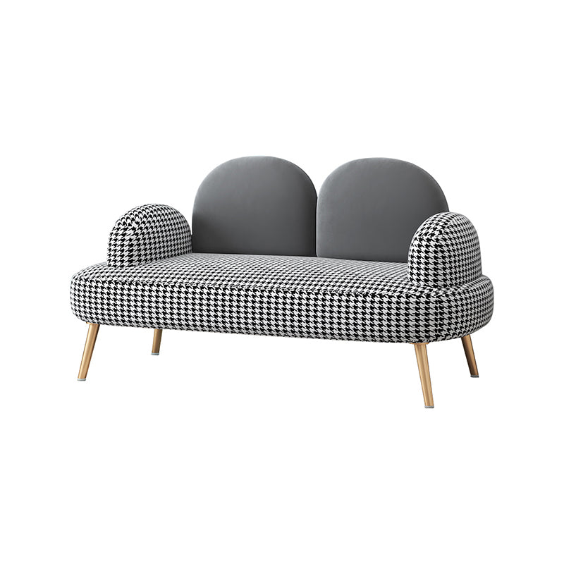 Sofa standard de dos de dos contemporain Tissu rond du bras rond pour la salle bonus