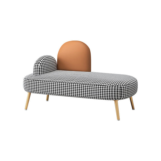 Contemporary Camel Back Standard Sofa Fabric Round Arm Sofa for Bonus Room