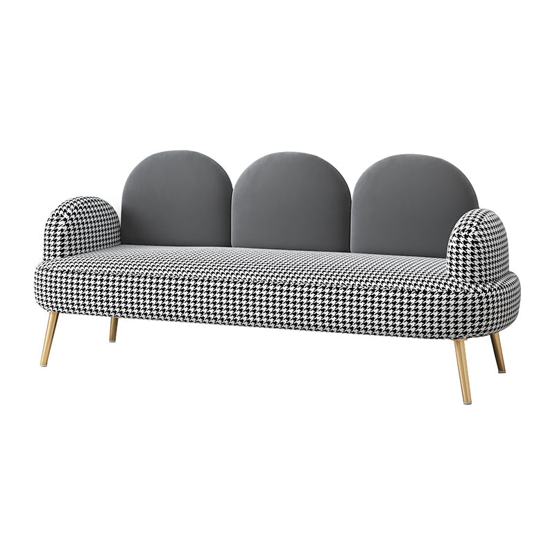 Sofa standard de dos de dos contemporain Tissu rond du bras rond pour la salle bonus