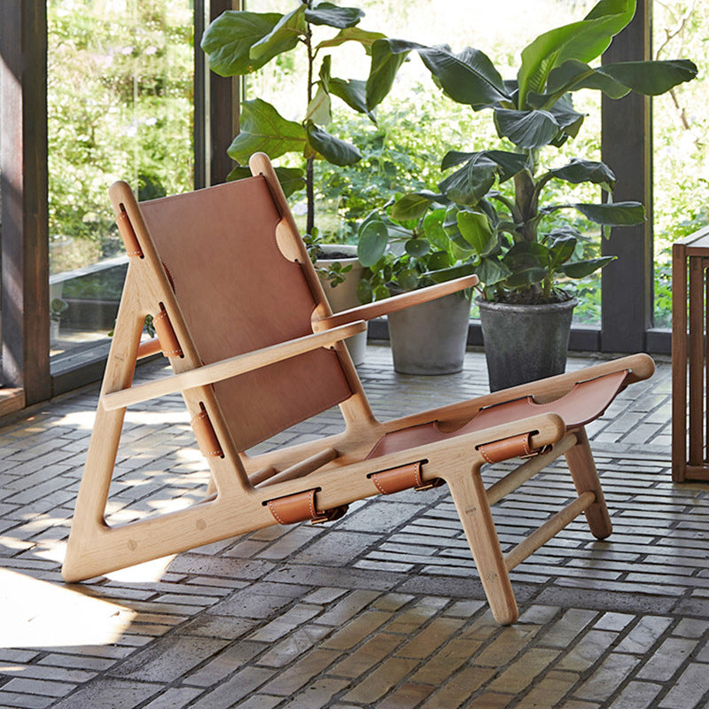 Mid-Century Modern Solid Wood Frame Square Arms Lounge Accent Chair Clearhalo 'Accent Chairs' 'accent_chairs' 'Chairs & Seating' 'furn' 'furn_accent_chairs' 'Furniture' 'Living Room Furniture' 6202119