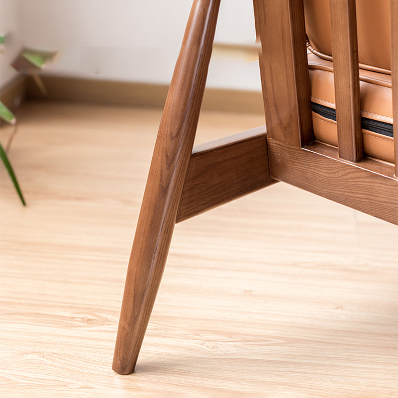 Tufted Cushions Chair Faux Leather Square Arm Chair with Brone 4 Legs Clearhalo 'Accent Chairs' 'accent_chairs' 'Chairs & Seating' 'furn' 'furn_accent_chairs' 'Furniture' 'Living Room Furniture' 6202143