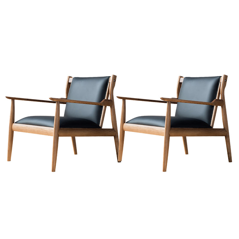 Arms Included Chair Basic Wooden Four Leg  and Square Arm Chair