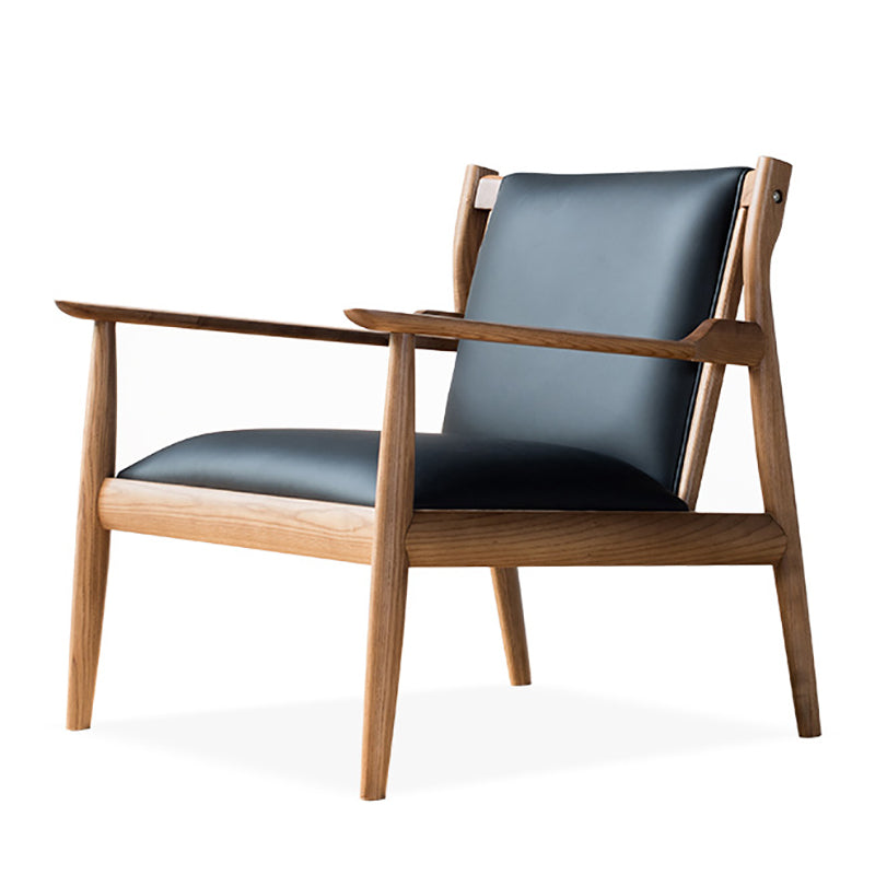Arms Included Chair Basic Wooden Four Leg  and Square Arm Chair