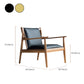 Arms Included Chair Basic Wooden Four Leg  and Square Arm Chair