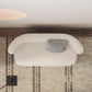 Sofá moderno de tela en color blanco, sofá estándar con brazo de esmoquin para sala de estar
