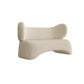 Sofá moderno de tela en color blanco, sofá estándar con brazo de esmoquin para sala de estar