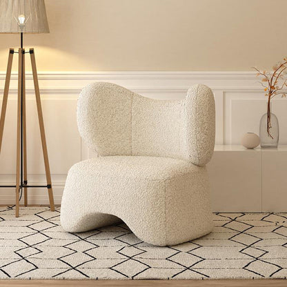 Sofá moderno de tela en color blanco, sofá estándar con brazo de esmoquin para sala de estar
