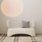 Sofá moderno de tela en color blanco, sofá estándar con brazo de esmoquin para sala de estar