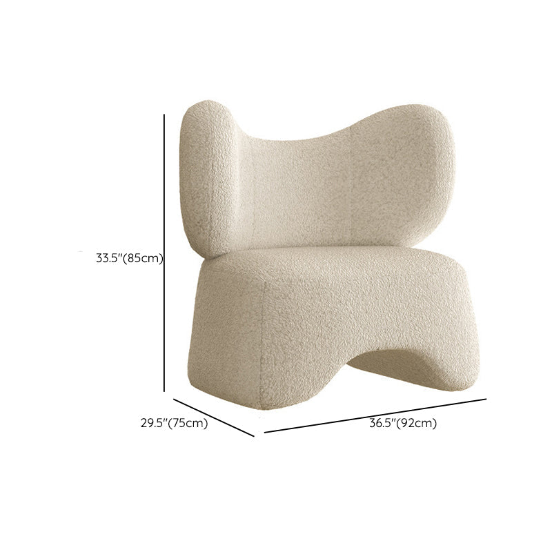Sofá moderno de tela en color blanco, sofá estándar con brazo de esmoquin para sala de estar