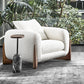 Moderne smoking van de tuxedo -arm Standaard Sofa Fabric strakke achterbank met kussen